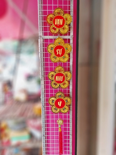 Dây lộc treo trang trí tết hình hoa mai Vạn sự như ý (loại lớn)