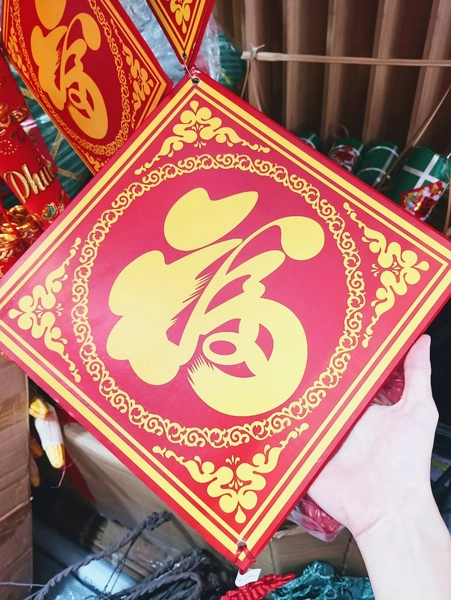 Liễn vuông chữ Tấn Tài Tấn Lộc trang trí tết