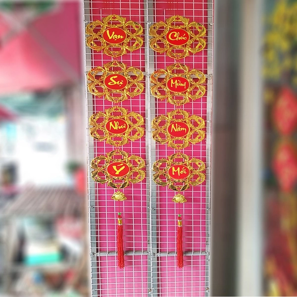 Lộc treo trang trí tết Cá vàng Chúc mừng năm mới-Vạn sự như ý