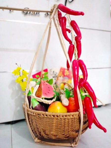 Quang gánh tre - Bánh chưng bánh tét handmade trang trí tết