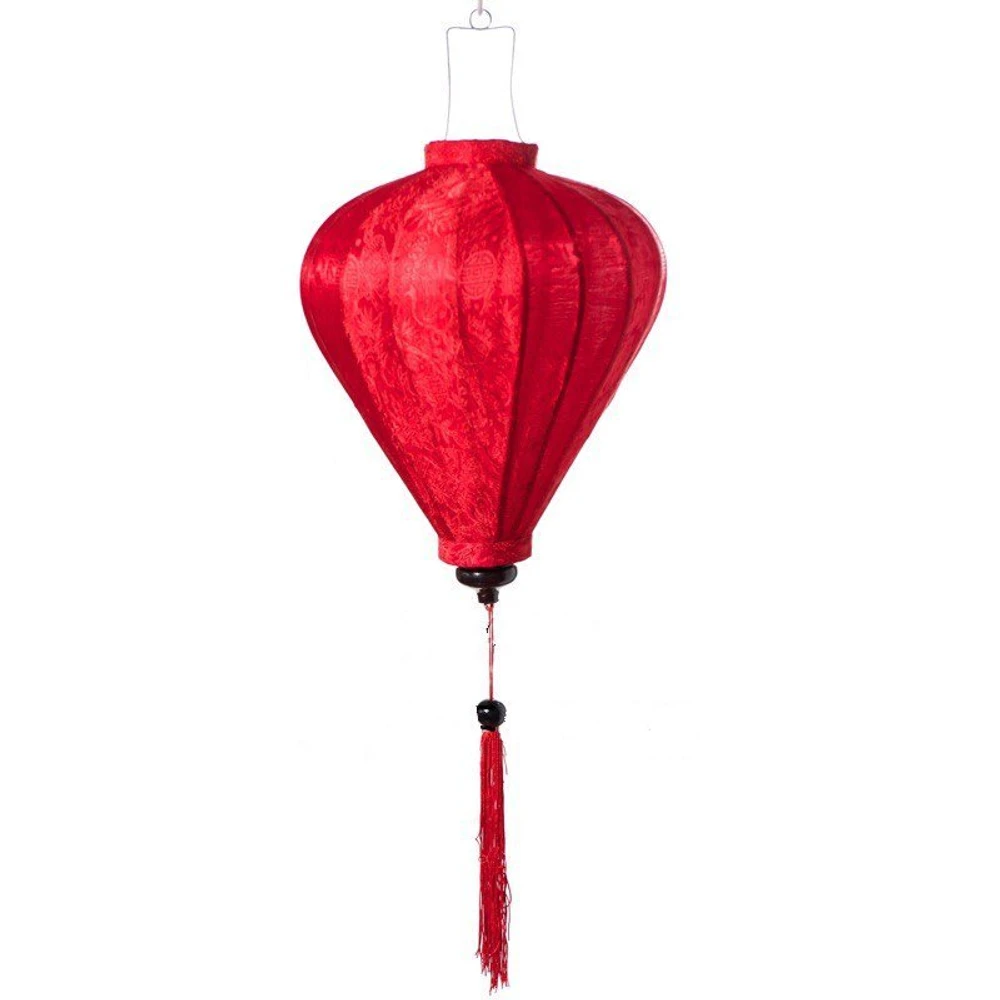 Lồng đèn hội an trang trí tết - (Loại dài màu đỏ)