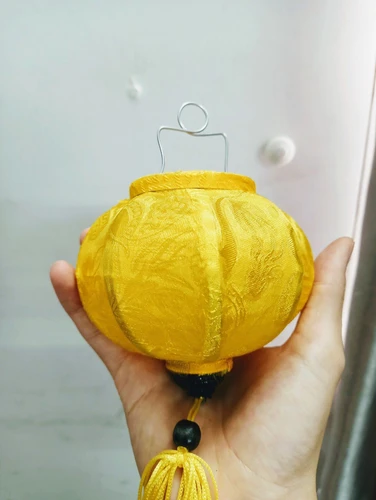 Lồng đèn hội an trang trí tết - (Loại Tròn vàng)