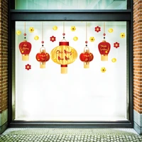 Decal Trang Trí Tết Lồng Đèn Chúc Mừng Năm Mới