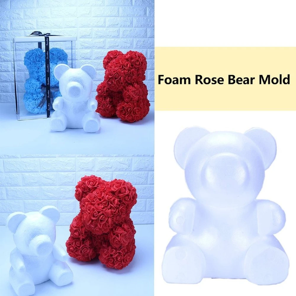 Phôi gấu xốp cắm hoa cao 20cm, 35cm