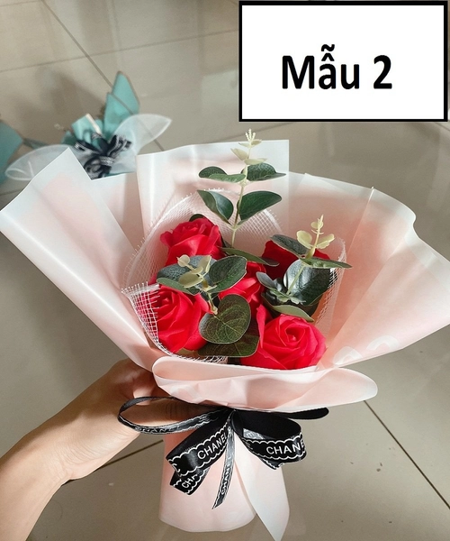 Bó 5 Hoa Hồng Sáp Thơm (Nhiều Mẫu) - Tặng kèm thiệp