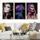 Bộ Tranh treo tường 3 tấm Lady Hair - H517
