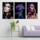 Bộ Tranh treo tường 3 tấm Lady Hair - H517