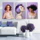 Bộ Tranh treo tường 3 tấm Lady Hair - H517