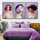 Bộ Tranh treo tường 3 tấm Lady Hair - H517
