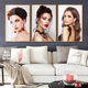 Bộ Tranh treo tường 3 tấm Lady Hair - H517