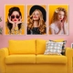 Bộ Tranh treo tường 3 tấm Lady Hair - H517