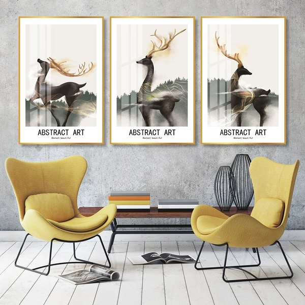 Tranh treo tường 3 chú hươu