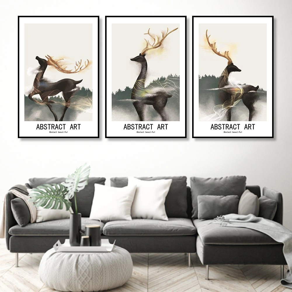 Tranh treo tường 3 chú hươu
