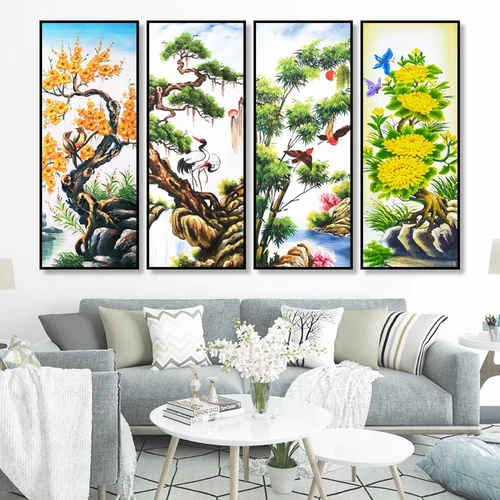 tranh treo tường tứ quý