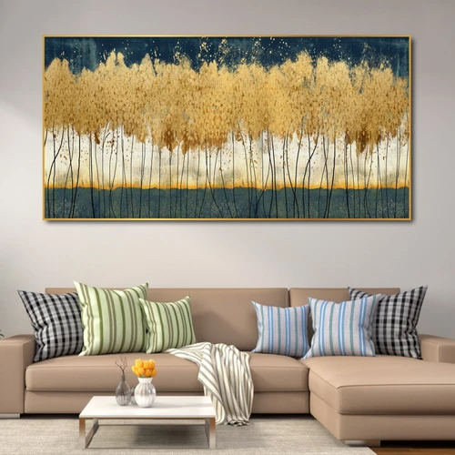 Tranh treo tường rừng vàng buổi hoàng hôn