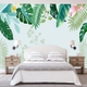 Tranh dán tường lá xanh