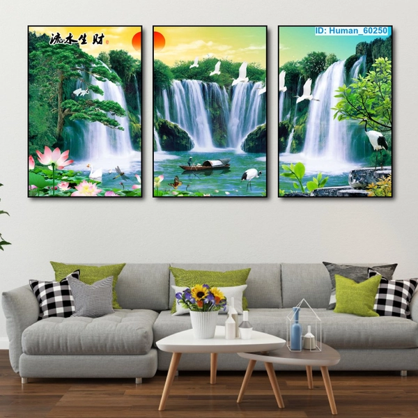 Tranh Treo Tường Phong Cảnh Thác Nước Hùng Vĩ
