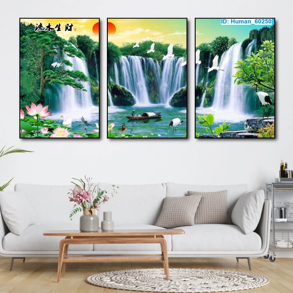 Tranh Treo Tường Phong Cảnh Thác Nước Hùng Vĩ