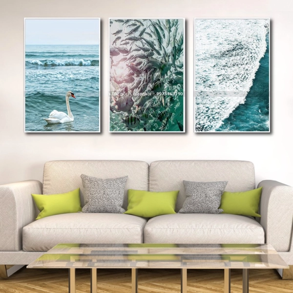 Tranh treo tường đại dương xanh