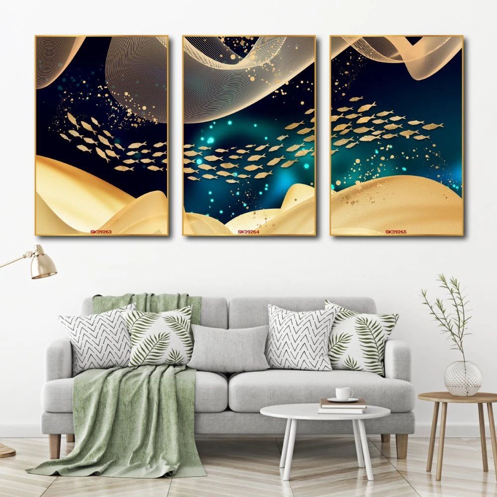 Tranh Treo Tường Đàn Cá Vàng Nghệ Thuật