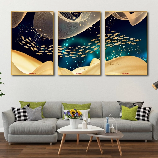 Tranh Treo Tường Đàn Cá Vàng Nghệ Thuật