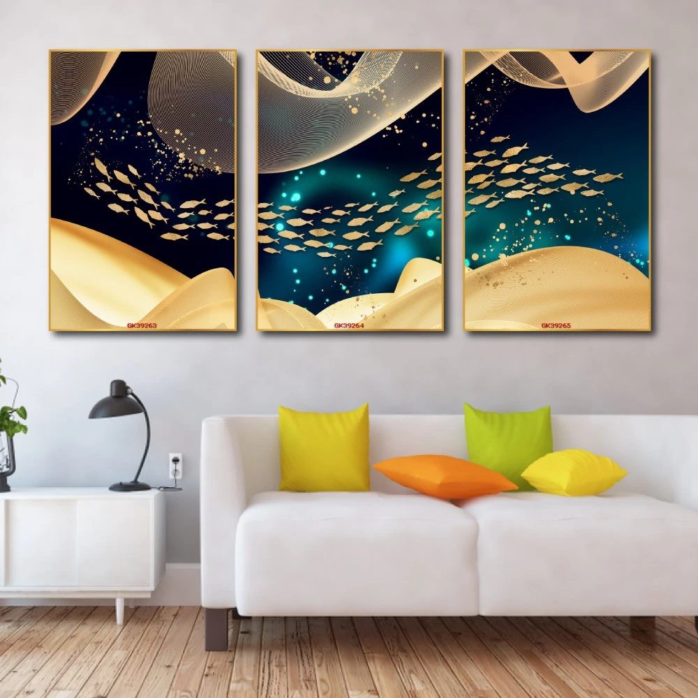 Tranh Treo Tường Đàn Cá Vàng Nghệ Thuật