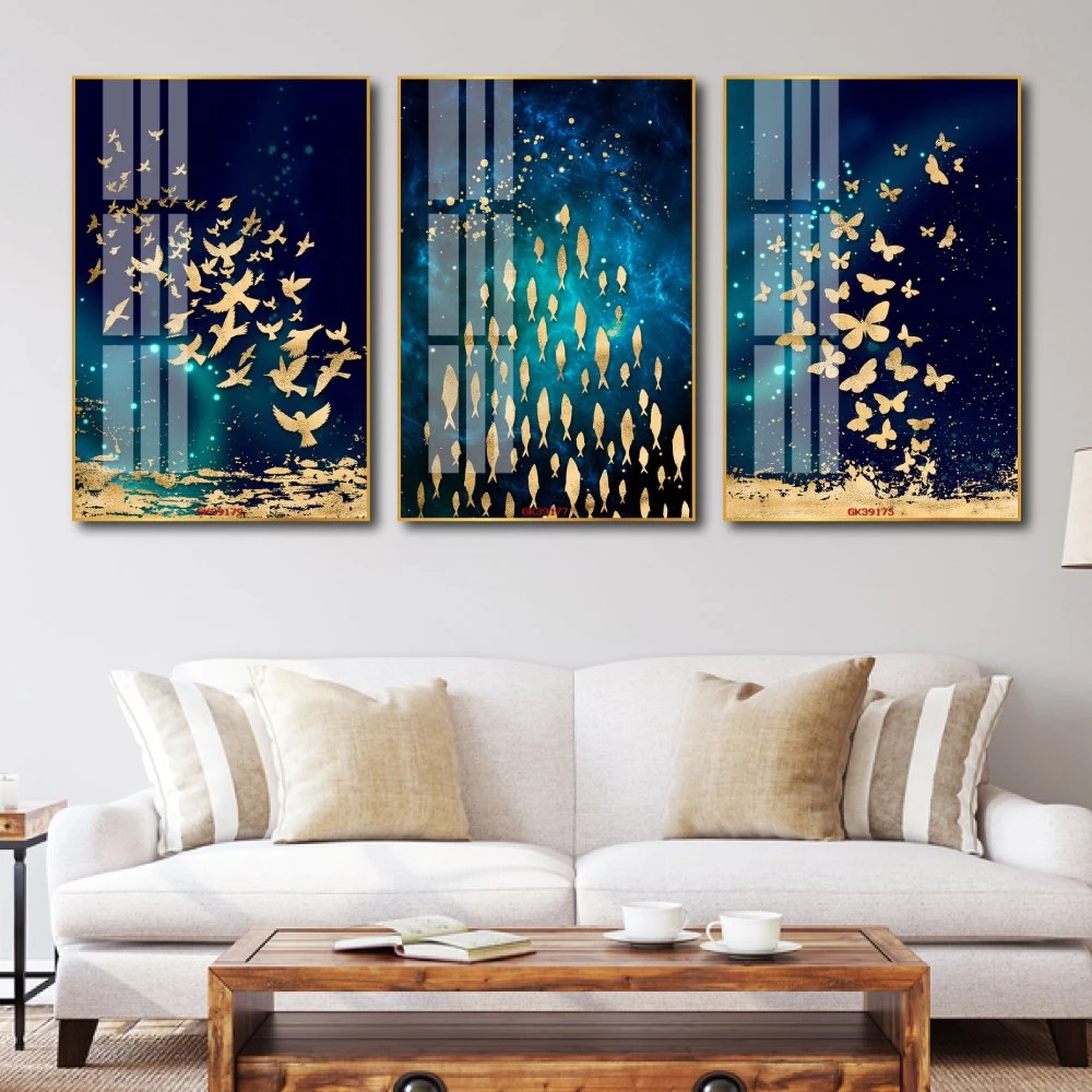 Tranh Treo Tường Nghệ Thuật Đàn Chim, Đàn Bướm Và Cá