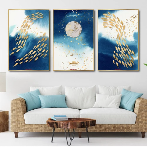 Tranh Treo Tường Cá Vàng Nghệ Thuật