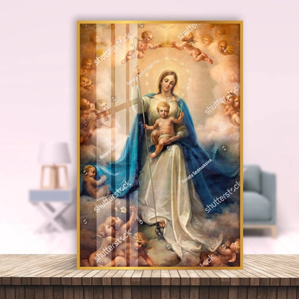 Tranh Treo Tường Đức Mẹ Maria Và  Thiên Thần