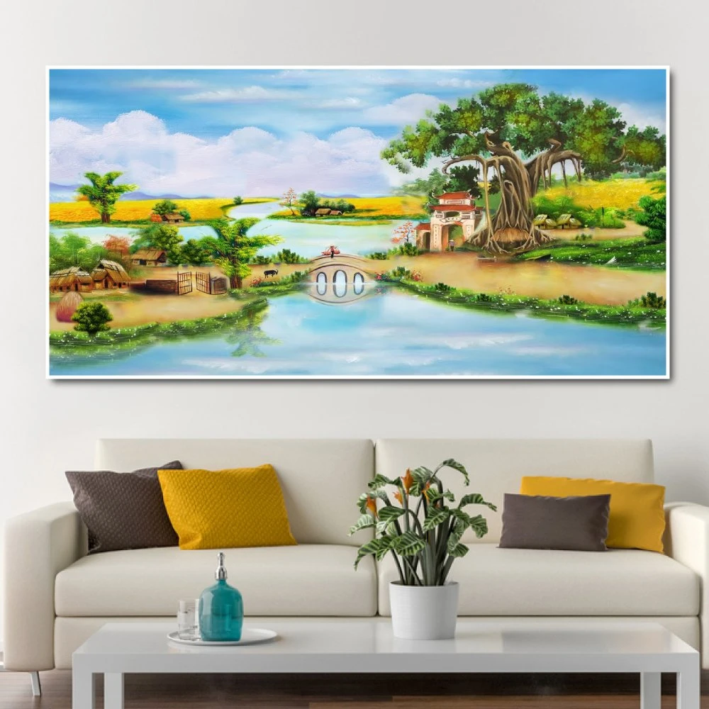 Tranh treo tường cảnh sông quê 2