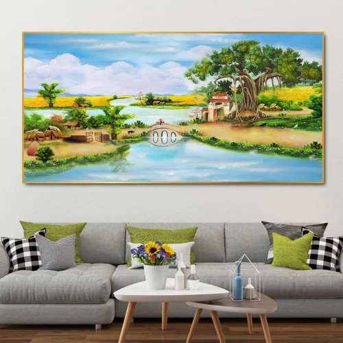 Tranh treo tường cảnh sông quê 2