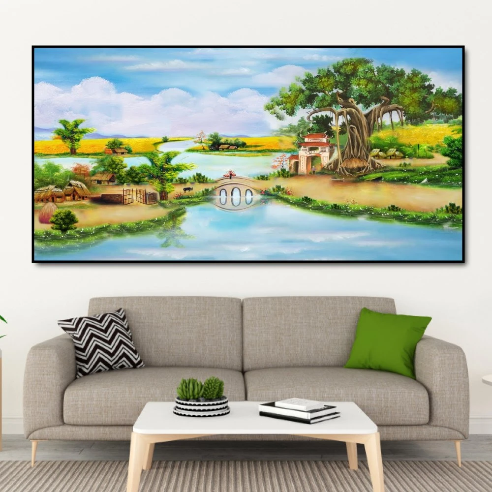 Tranh treo tường cảnh sông quê 2