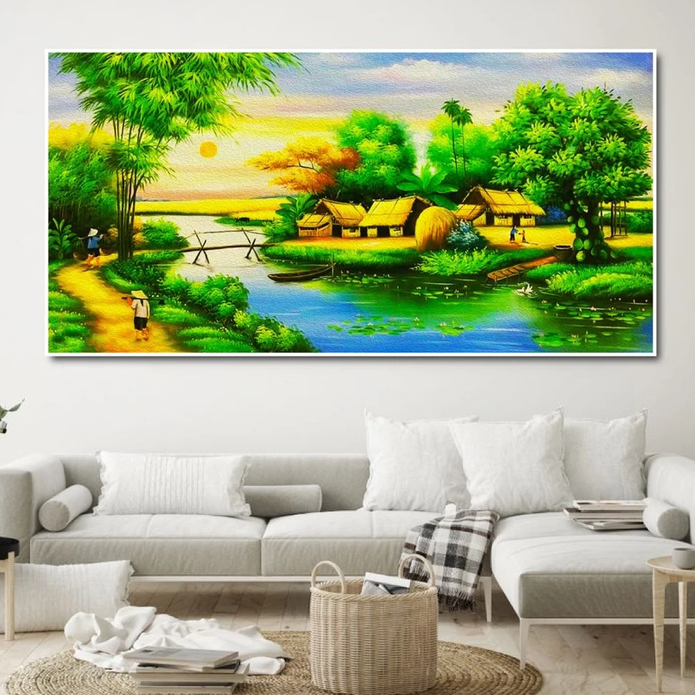 Tranh treo tường cảnh sông quê