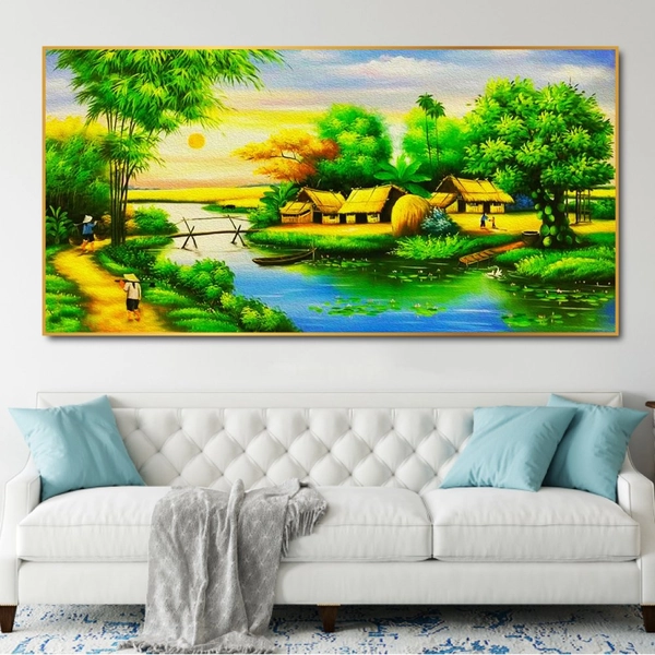 Tranh treo tường cảnh sông quê