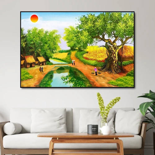 Tranh treo tường con đường làng 2