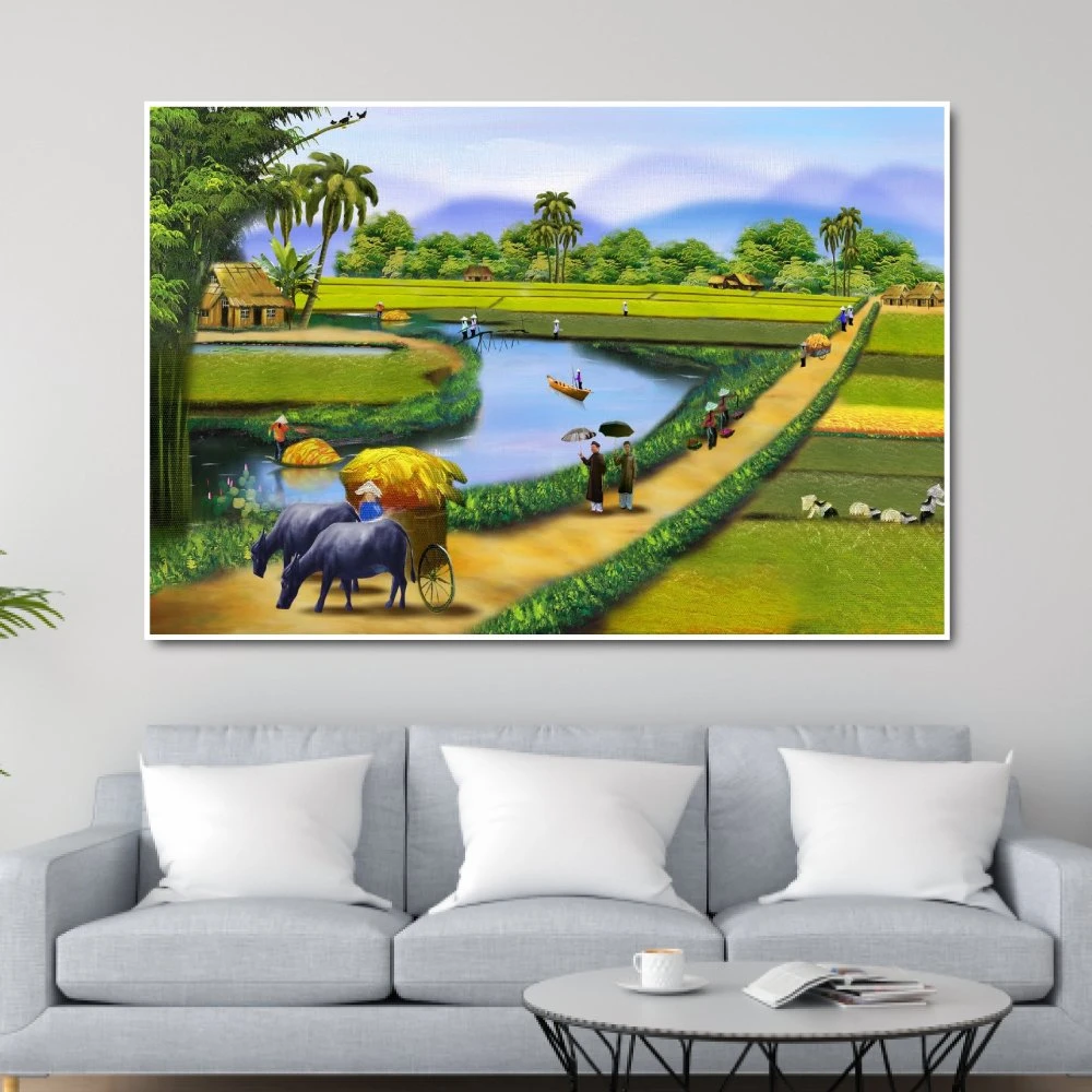 Tranh treo tường con đường quê 2