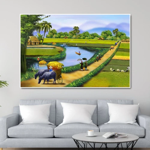 Tranh treo tường con đường quê 2