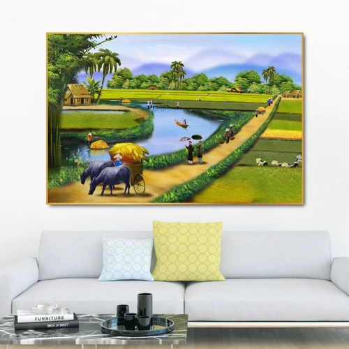 Tranh treo tường con đường quê 2
