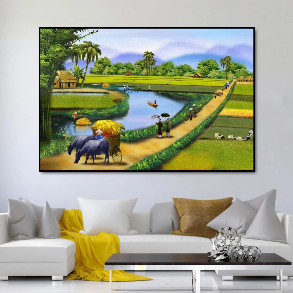 Tranh treo tường con đường quê 2