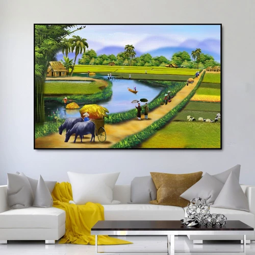 Tranh treo tường con đường quê 2