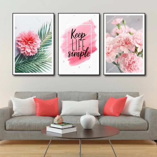 Tranh Treo Tường Hoa Mẫu Đơn Hồng 3