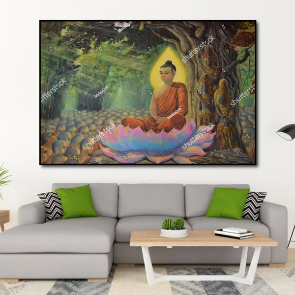 Tranh treo tường Phật Nhập Niết Bàn dưới tán cây