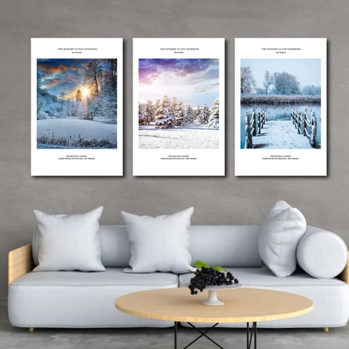 Tranh Phong Cảnh Tuyết Trắng Mùa Đông