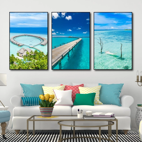 Tranh treo tường cảnh biển maldives