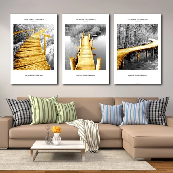 Tranh Treo Tường Cây Cầu Vàng Nghệ Thuật