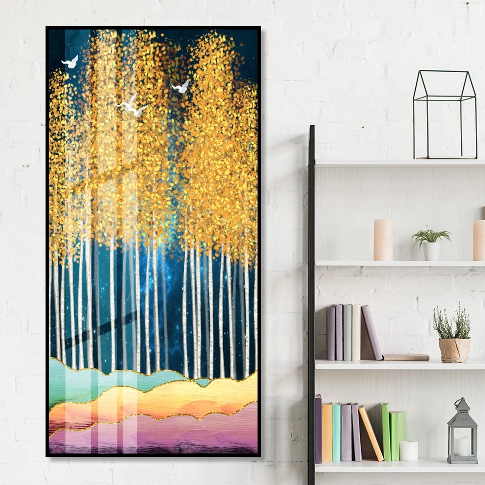 Tranh treo tường rừng vàng nghệ thuật