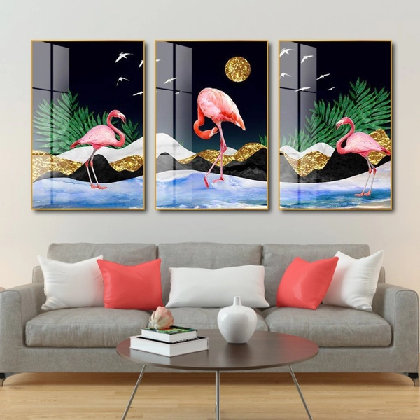 Tranh Treo Tường Hồng Hạc Dưới Trăng