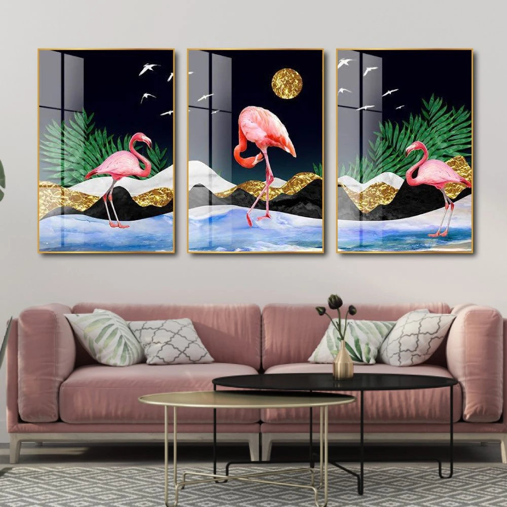 Tranh Treo Tường Hồng Hạc Dưới Trăng