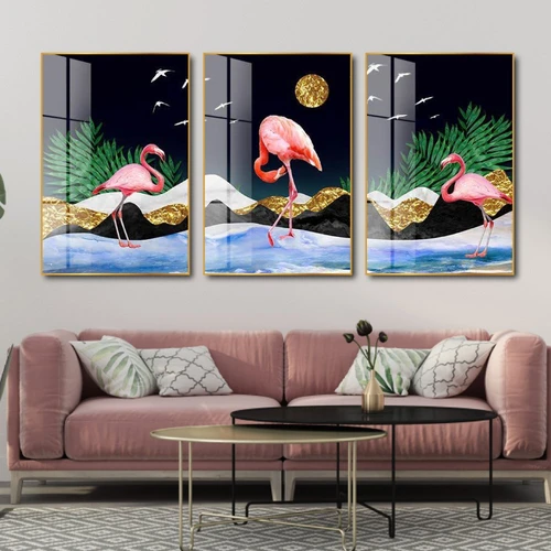 Tranh Treo Tường Hồng Hạc Dưới Trăng