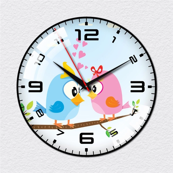 Đồng hồ vintage đôi chim xanh hồng